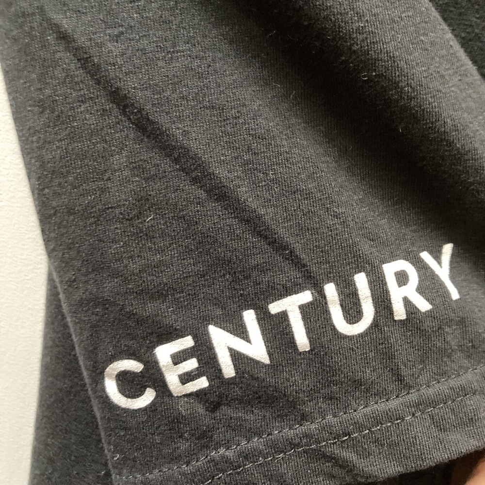 Peloton Century 100 Cotton Adult Men's Black Biking Cycling -Shirt Size Medium - Picture 4 of 11